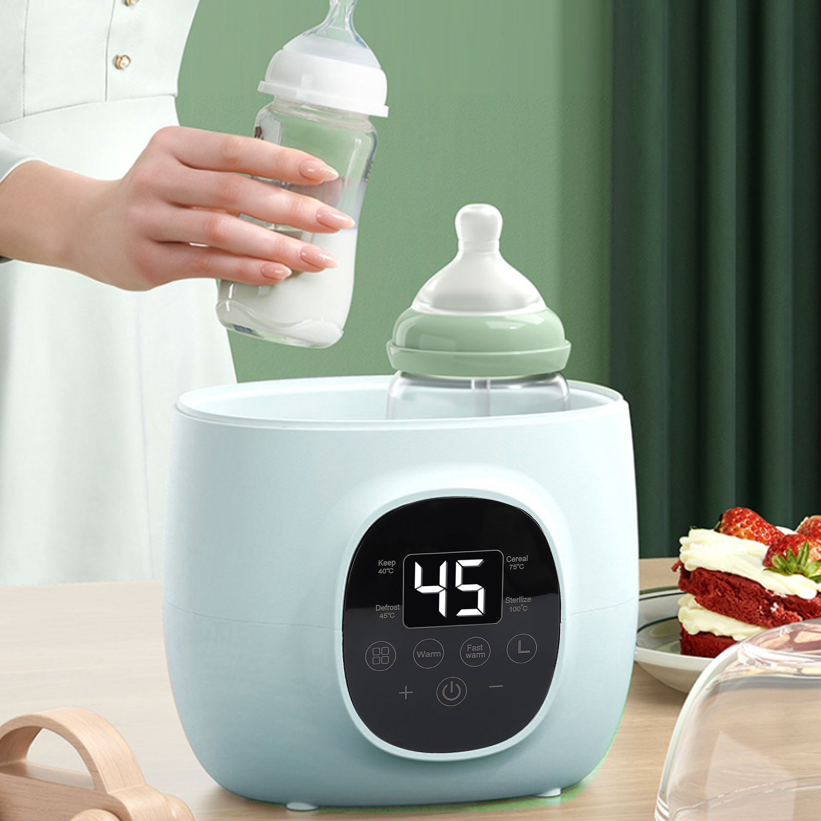 Baby Food Warmer - Chauffe-biberon 200W PP multifonctionnel à chauffage